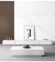 Mueble de TV Moderno Europeo Más Vendido, Combinado con Mesa de Centro, Muebles Elegantes para Sala de Estar con Almacenamiento para Uso Doméstico en el Dormitorio