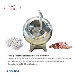 Máquina LST Multifuncional para Fazer Chocolate, Revestidora de Doces de Açúcar e Amendoim, Máquina de Revestimento e Polimento de Chocolate e Nozes - Product Image 5