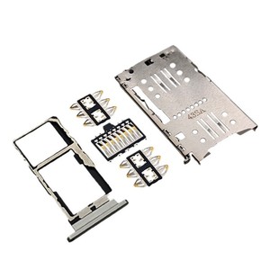 20-контактный разъем 2-в-1 для NANO SIM*2+TF-карт, выбор из 2 из 3, центральный фиксатор-защелка - Product Image 1