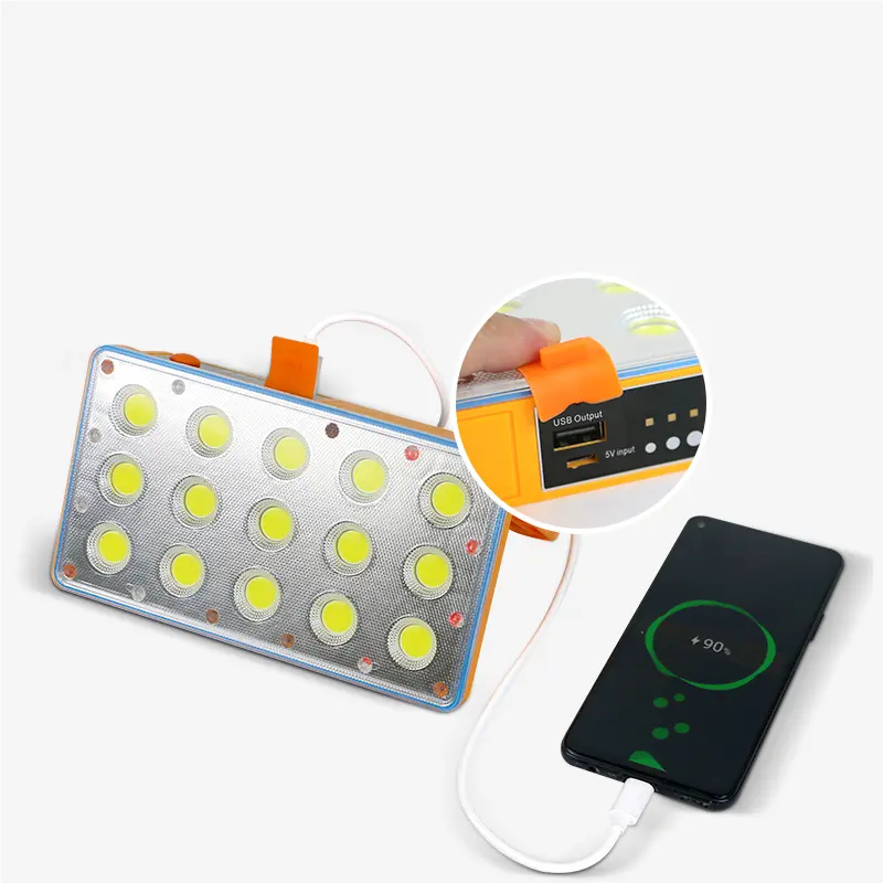 Lanterne de travail ip 65 Abs, batterie externe 10000mah, 6000k, avec chargeur solaire, lampe Led suspendue, éclairage d'urgence, idéale pour une tente de Camping