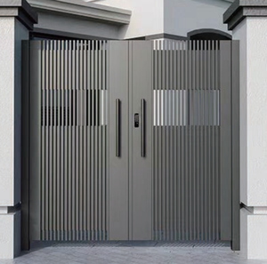 Porte résidentielle en aluminium brun simple à commande automatique, couleur personnalisée, best-seller, <span class=keywords><strong>avec</strong></span> services de support intégrés - Product Image 5