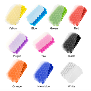 2021 hotselling tự chế 37 lỗ công suất cao tổ ong hình dạng băng Khuôn Silicone <span class=keywords><strong>Ice</strong></span> <span class=keywords><strong>Cube</strong></span> khay - Product Image 3