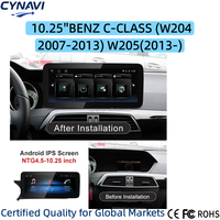 Lecteur multimédia tactile sans fil CarPlay intégré au système Linux pour Mercedes-Benz Classe C W204 W205, résolution 1920x720 IPS, aide au recul, 10,25 pouces