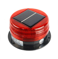 Luz LED Solar Estroboscópica Intermitente de Advertencia Baliza de Carretera Magnética para Techo de Coche