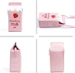 Femmes Unique PU <span class=keywords><strong>sac</strong></span> à main filles Fruits <span class=keywords><strong>banane</strong></span> fraise lait boîte croix corps Mini enfants fête sacs téléphone portable portefeuille sacs à main - Product Image 3