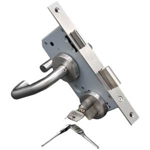 Serrure coupe-feu en acier inoxydable 304, norme européenne, 5572/6072, pour salle des machines électrique, porte en acier/bois, double pression mécanique - Product Image 5