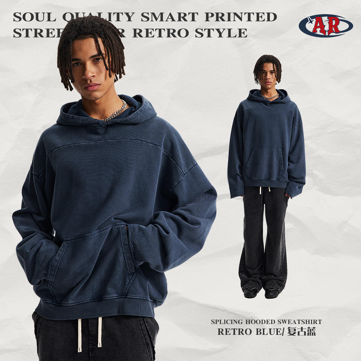 Sudadera F24-Retro Azul