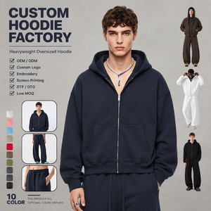 <span class=keywords><strong>Felpa</strong></span> con Cappuccio Oversize da <span class=keywords><strong>Uomo</strong></span> di Alta Qualità, Personalizzabile Senza Lacci, in Pile Spesso, Tinta Unita o Stampata, in Poliestere/Cotone - Product Image 2