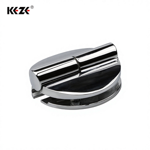 <strong>Round</strong> Stainless Steel Adjustable Satin <strong>Hinge</strong> Easy Installation Corrosion Resistant for Commercial Shower Door and Glass Door - Product Image 1