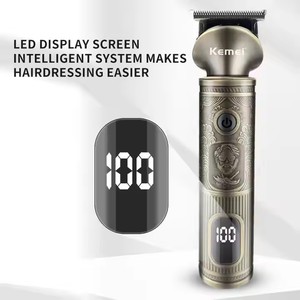 <span class=keywords><strong>Kemei</strong></span> Tondeuses de barbier professionnelles avec chargeur USB <span class=keywords><strong>KM</strong></span>--1637 Ensemble de tondeuse à cheveux électrique Écran LCD multifonctionnel - Product Image 4