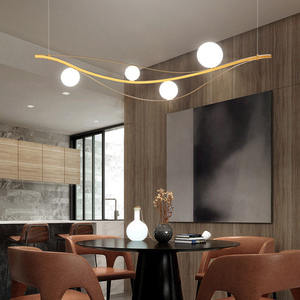 Lámpara de Techo de Diseño Italiano para Restaurante Nórdico, Estilo Postmoderno, Minimalista, de Lujo, Artística, para Bar, Rectangular, Creativa, para Tienda - Product Image 4