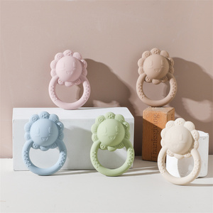 Vente Flash : <span class=keywords><strong>Hochet</strong></span> de dentition en silicone pour bébé, qualité alimentaire, sans BPA, motif tournesol et <span class=keywords><strong>lion</strong></span>, pour nourrissons de 0 à 12 mois, <span class=keywords><strong>hochet</strong></span> apaisant - Product Image 2