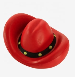 Boules anti-stress en mousse PU en forme de chapeau de cowboy avec logo personnalisé, jouet doux unisexe - Product Image 4