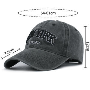 <span class=keywords><strong>Gorra</strong></span> de béisbol de algodón bordada con letras, sombrero para el sol al aire libre, estilo vintage para hombre y <span class=keywords><strong>mujer</strong></span>, talla adulta, deportiva, con hebilla dorada de cobre. - Product Image 2