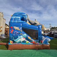 Château gonflable écologique en PVC Yuedong avec toboggan 4x3m, capacité 500kg, pour centres de jeux et fêtes commerciales