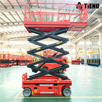Promotion Plateforme élévatrice à ciseaux CE 6m 8m 9m 12m 14m, petite plateforme élévatrice sur chenilles pliable pour chantier de construction