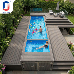 สระว่ายน้ำแบบตั้งพื้นทรงกลมพร้อมปั๊มกรองและบันไดสำหรับสนามหลังบ้าน - Product Image 1