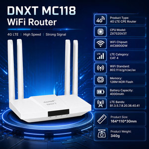 เราเตอร์ DNXT 4g LTE Cat4 2.4GHz wifi 6 ความเร็ว 300Mbps แบตเตอรี่ 4000mAh รองรับซิมการ์ด WAN/LAN พอร์ต Type-C สำหรับสำนักงาน - Product Image 2