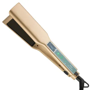 Professionelle individuelle flache Eisen-Titan-Haarglätter mit Touchscreen elektrischer Haarglätter für jeden Haartyp