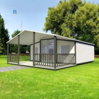 Maisons miniatures portables en acier extensibles 2025, dernières nouveautés, avec véranda et serres en verre, design européen