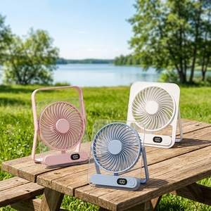 Nouveau ventilateur de bureau pliable transparent 2026, silencieux, grand volume d'air, léger, portable, mural, rechargeable par USB pour extérieur - Product Image 1