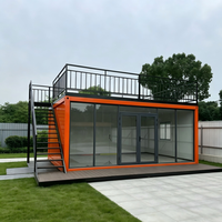 Maison conteneur de 20 pieds à toit pointu détachable, design respirant, marque STC, utilisation postmoderne pour chantier temporaire, garantie 5 ans