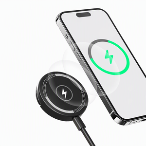 Cargador Inalámbrico Magnético Redondo Compacto de 15W, 3 en 1, Material ABS, el Más Vendido a Nivel Mundial para Teléfonos Inteligentes, Relojes y Auriculares - Product Image 1