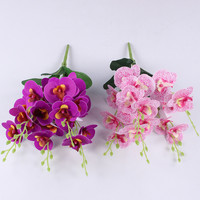 Bouquet d'orchidées artificielles miniatures, feuilles de Phalaenopsis réalistes en plastique, style moderne pour mariage, Noël, Thanksgiving, remise de diplôme, maison