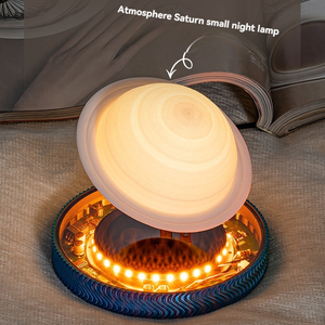 Modern Style Magnetic Levitation Moon Lamp Floating Saturn Planet Table Lamp Levitating Bulb <b>Light</b> Home&Office Decoration - Product Image 4