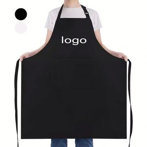 Wholesale Custom Logo Design Sleeveless Bib Colorful Polyester <b>Kitchen</b> Cooking BBQ Chef <b>Apron</b> Waterproof Sublimation Black - Product Image 1