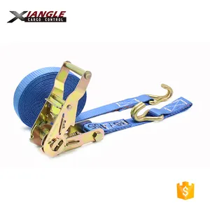 1inch polyester cargo motorcycle ratchet tie down straps with D ring tie down truck ratchet straps pallet lashing strap
