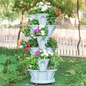 Planteur automatique en plastique 5 niveaux, plantation <span class=keywords><strong>verticale</strong></span> à empiler, grandes fraises avec plateau - Product Image 2