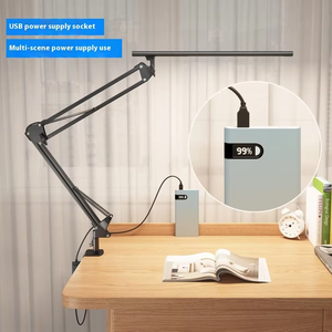 10 Wát kim loại màu đen Đèn bàn cho hiệu quả cao đọc sách có thể gập lại Bộ nhớ/chức năng thời gian làm việc ánh sáng phòng đọc sách pin - Product Image 1