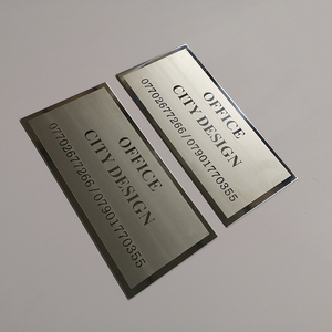 Personalizado de Metal de acero inoxidable decorativa de la casa signo carta placa puerta Placa de <span class=keywords><strong>nombre</strong></span> de diseño - Product Image 4