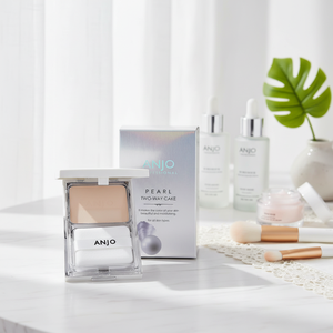 Korean Cosmetics ANJO Pearl Two Way Cake Whitening Lightening Pressed <b>Powder</b> BB Cream Air Cushion 3 Colors Freshening Natural - Product Image 3