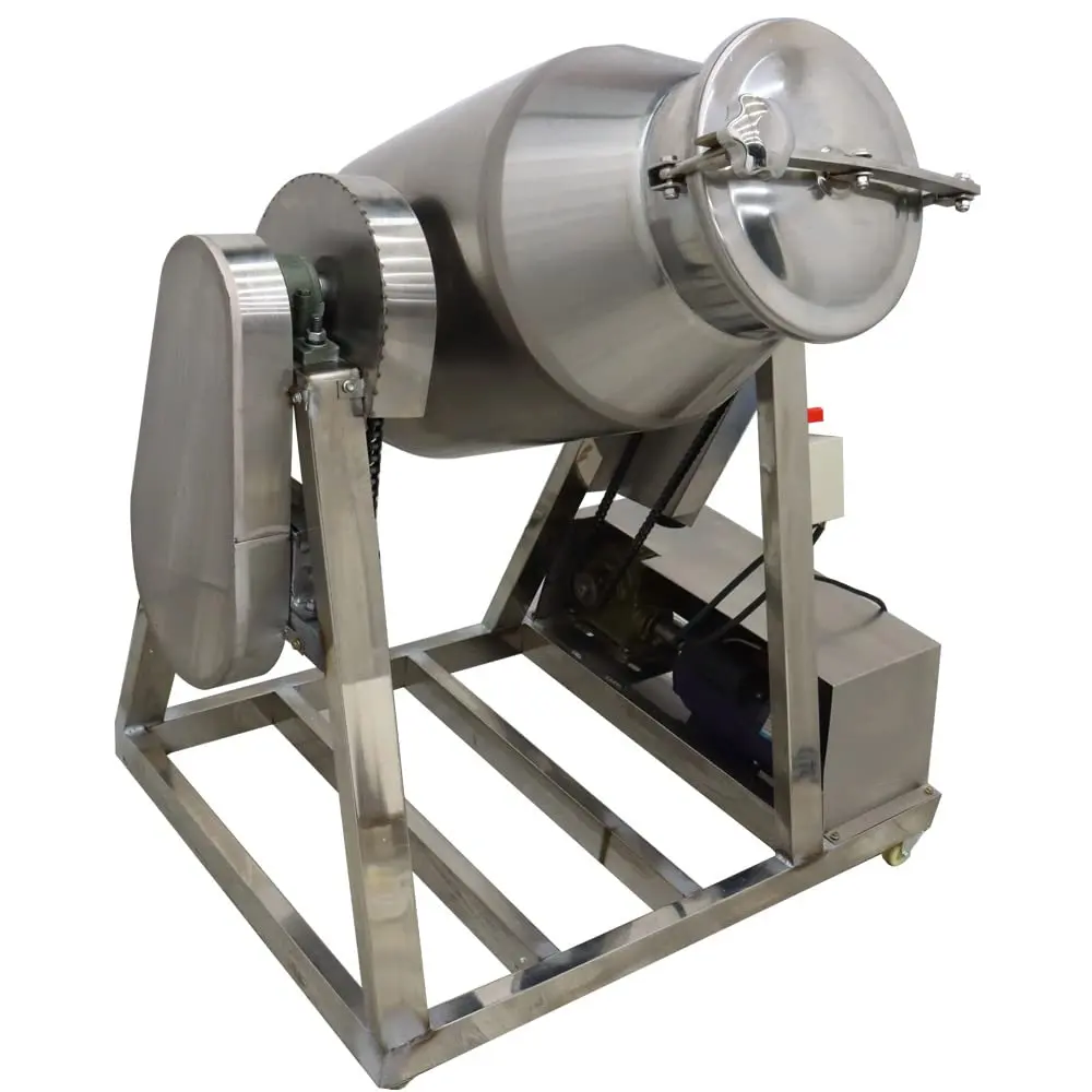Agitador tambor aço inoxidável durável e misturador rotativo para aplicações Gravityless mistura e secagem para processamento de alimentos