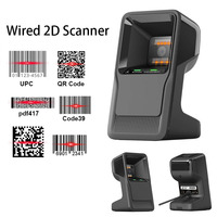 Lecteur de codes-barres omnidirectionnel USB filaire mains libres 1D 2D QR Code 2026 le plus innovant pour l'inventaire