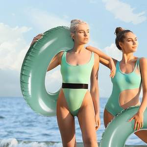 Cincin renang tiup PVC anak-anak dan dewasa, perangkat floatasi kolam dan mainan pantai untuk danau dan pantai musim panas - Product Image 2