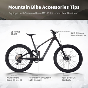 <span class=keywords><strong>Bicicleta</strong></span> de Montaña para Hombre y <span class=keywords><strong>Mujer</strong></span> de 27.5 y 29 Pulgadas, 12 Velocidades/Doble Suspensión Completa, <span class=keywords><strong>Bicicleta</strong></span> MTB con Horquilla de Suspensión - Product Image 2