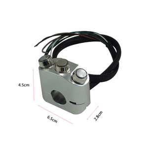 Interrupteurs universels pour moto en alliage d'aluminium CNC de 22 mm, interrupteur de montage sur guidon, phare, klaxon, démarrage, éclairage LED - Product Image 3
