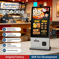 Kiosque de commande et de paiement en libre-service avec écran tactile de 24 pouces ; Terminal de point de vente avec modules fonctionnels optionnels Android/Windows OS