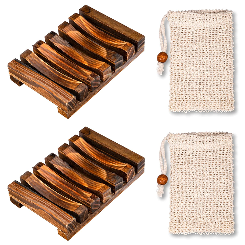 Горячая Распродажа натуральный сизальный мешок для экономии мыла, пеналы для мыла, эко ванная комната деревянная мыльница