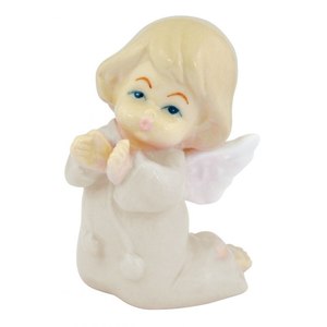 Escultura de Ángel de Cerámica en Color Marfil, Angelet IVORY 4.7*4.4*6.2 - Product Image 1