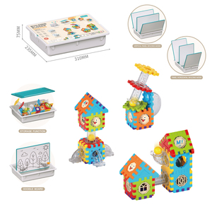 Kids Building <strong>Block</strong> Toy Learning Toys Colorful <strong>Waffle</strong> <strong>Blocks</strong> Stem Interlocking House OEM Creative 5 to 7 Years Building <strong>Blocks</strong> - Product Image 1
