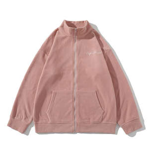 H3012 venta al por mayor Dropshipping Unisex cuello alto de gran tamaño Color sólido cremallera pulóver sudadera hombres - Product Image 5