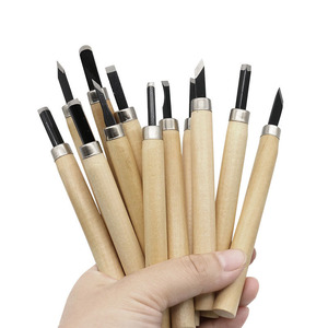 12pcs Wood Carving <strong>Chisels</strong> Knife for Basic Wood Cut DIY Tools Detailed Woodworking <strong>Gouges</strong> Hand Tools - Product Image 4