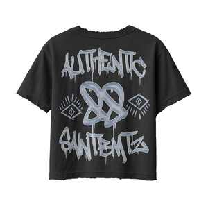 เสื้อคอกลมแขนสั้นลำลองทรงโอเวอร์ไซส์ทำจากพลอยเทียมผ้าคอตตอนสำหรับผู้ชายผลิตตามสั่ง - Product Image 5