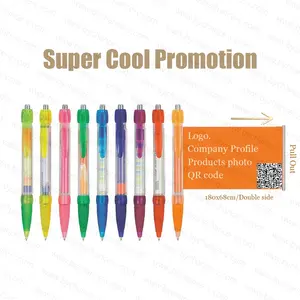 Best promotion gift for new business novelty advertisement pen with pull out custom design posters unique corporate gift idea