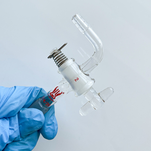 Adaptateur <span class=keywords><strong>de</strong></span> contrô<span class=keywords><strong>le</strong></span> <span class=keywords><strong>de</strong></span> débit en verre borosilicaté à angle <span class=keywords><strong>de</strong></span> 90 degrés avec robinet en verre, fournitures <span class=keywords><strong>de</strong></span> <span class=keywords><strong>laboratoire</strong></span> <span class=keywords><strong>de</strong></span> <span class=keywords><strong>chimie</strong></span> personnalisées CS Labglass - Product Image 6