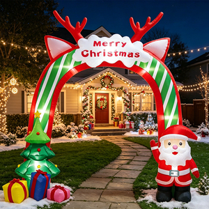 Muñeco Inflable Gigante de Navidad de 10 Pies, Decoración Navideña para Exteriores con Luces LED, Familia de <span class=keywords><strong>Muñecos</strong></span> de Nieve, Santa Claus, Bola de Navidad, <span class=keywords><strong>Grinch</strong></span> - Product Image 3